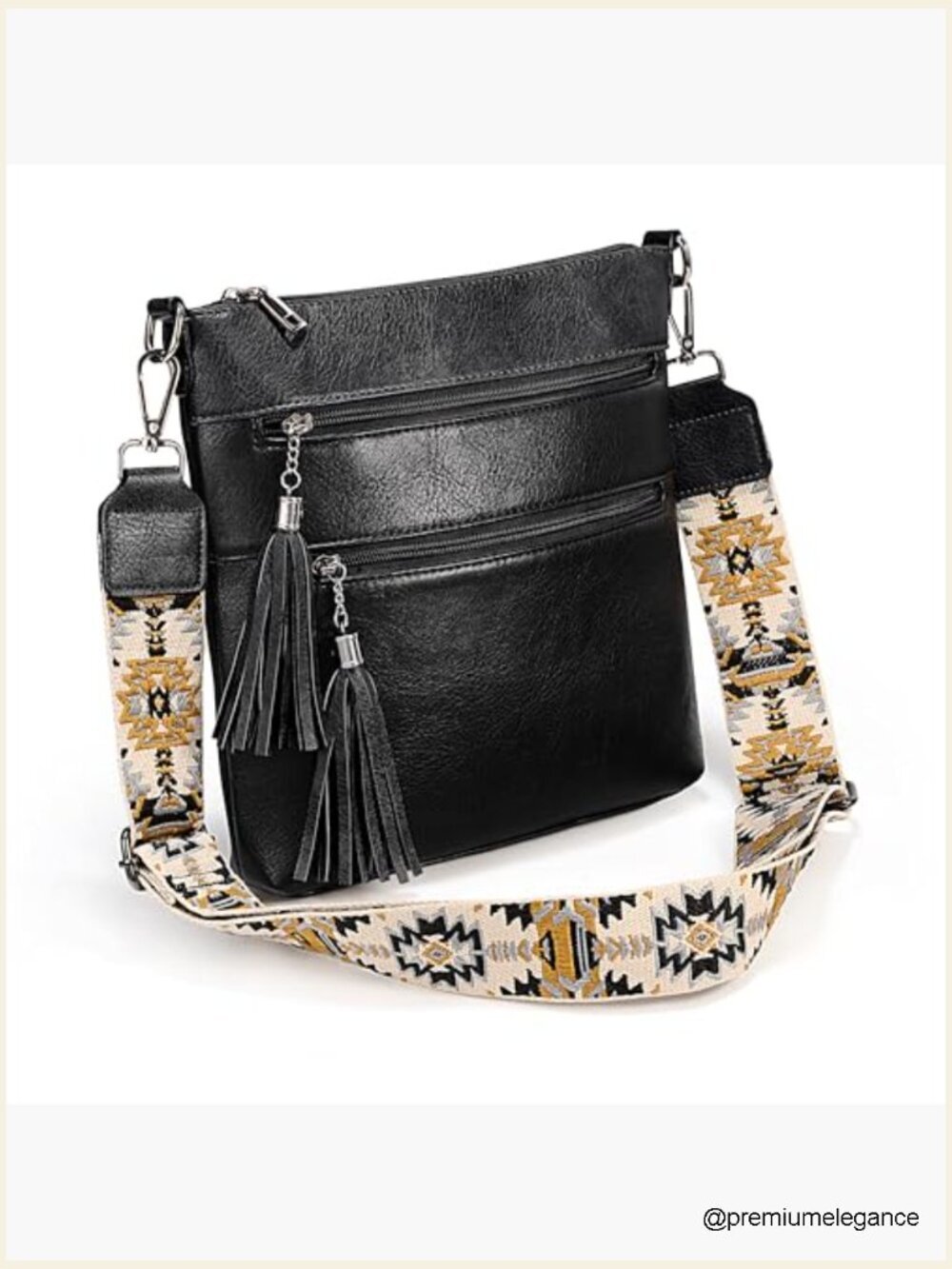 Trendy Leather Crossbody Bag Multi Pocket Shoulder Handbag Ladies Purse - Picture 6 of 7